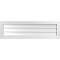 Ekena Millwork Vertical Surface Mount PVC Gable Vnt: Non-Functional, w/2"W x 1-1/2"H, Brickmould Frame, 40"W x 12"H GVPVE40X1202SN - alternate 1